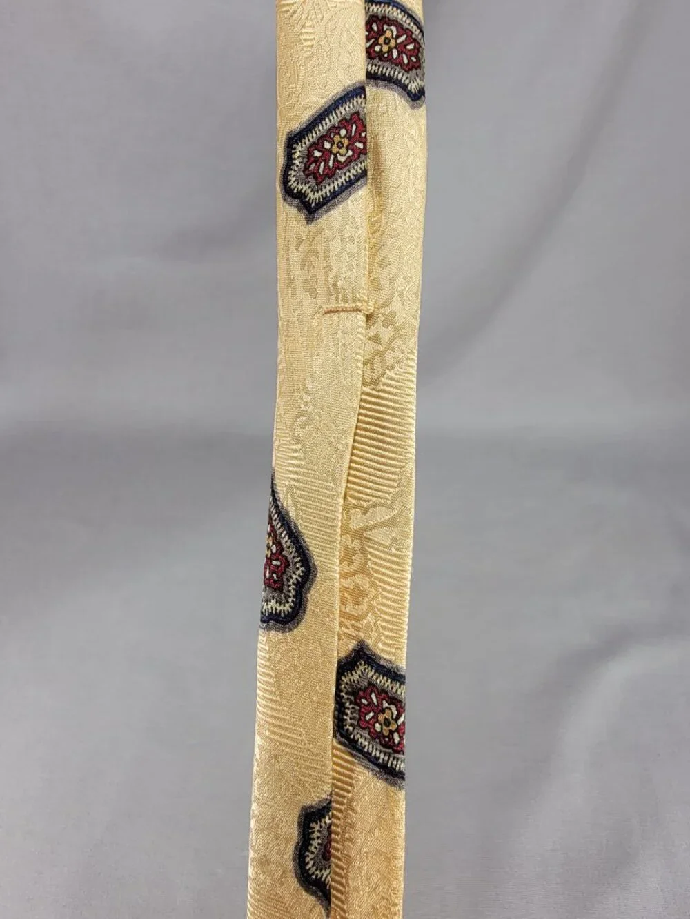 Vtg Robert Talbott Best of Class Silk Necktie Tie Mens Yellow Red Geometric USA